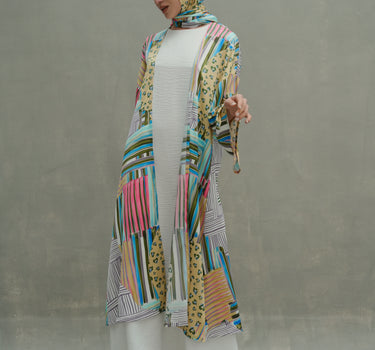 Patterns on Patterns Satin Cardigan