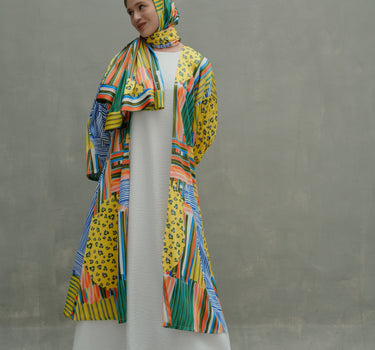 Patterns on Patterns Satin Cardigan