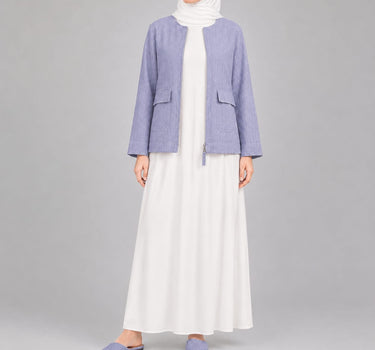 Linen Blend Zip Jacket