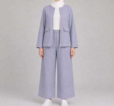 Linen Blend Zip Jacket