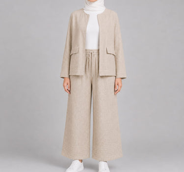 Linen Blend Zip Jacket