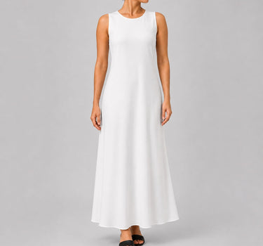White Décolleté Maxi Dress