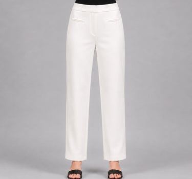 White Straight-Leg Trousers