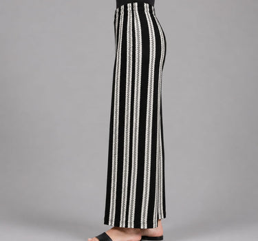 Wide-Leg Striped Pants