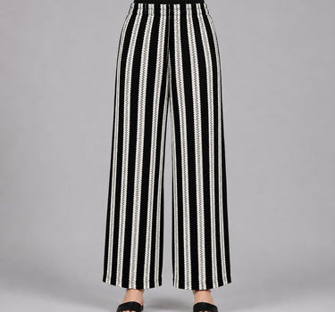 Wide-Leg Striped Pants