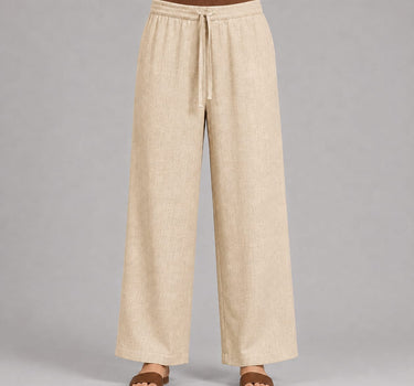 Beige Drawstring Pants
