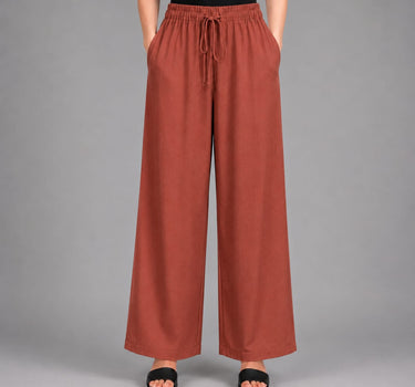 Wide-Leg Drawstring Pants
