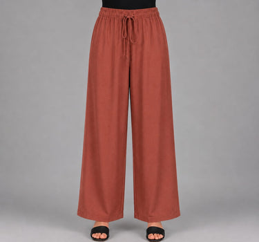 Wide-Leg Drawstring Pants