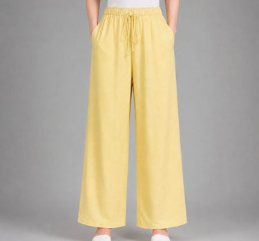 Wide-Leg Drawstring Pants