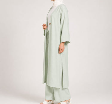 Single-Button Longline Cardigan