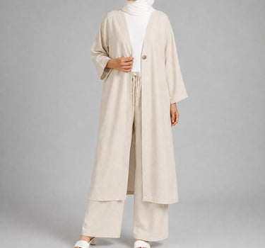 Single-Button Longline Cardigan