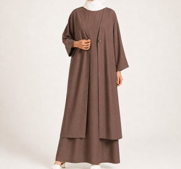 Single-Button Longline Cardigan