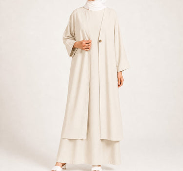 Single-Button Longline Cardigan