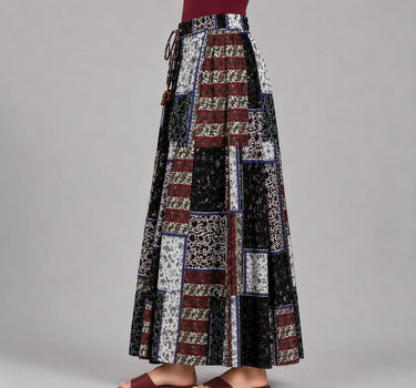 Patchwork Print Skirt
