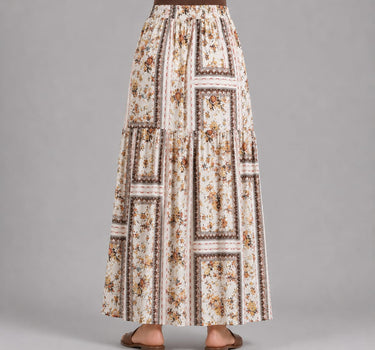 Patchwork Print Skirt