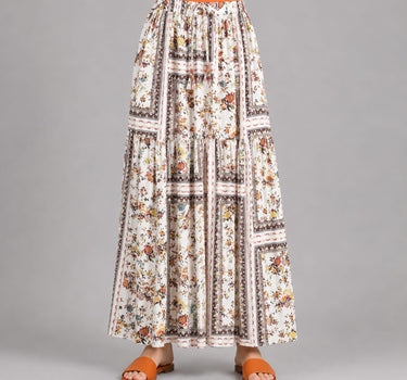 Patchwork Print Skirt