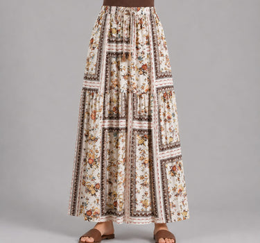 Patchwork Print Skirt