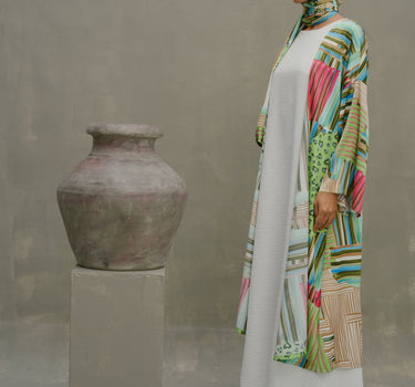 Patterns on Patterns Satin Cardigan