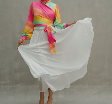 Pleated Maxi Skirt