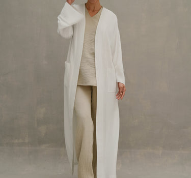 Striped Linen Blend Cardigan