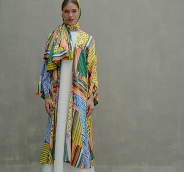 Patterns on Patterns Satin Cardigan