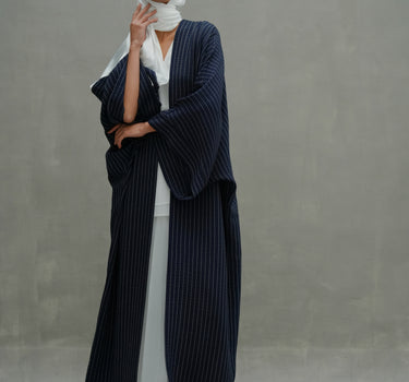 Striped Oversized Linen Blend Cardigan