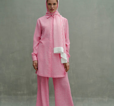 Linen Blend Drawstring Pants