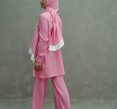 Linen Blend Drawstring Pants