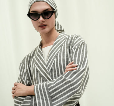 Striped Linen Blend Pants