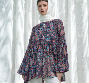 Floral Buttoned Blouse