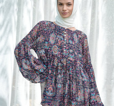 Floral Buttoned Blouse