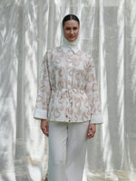 Paisley Embroidered Drawstring Blouse