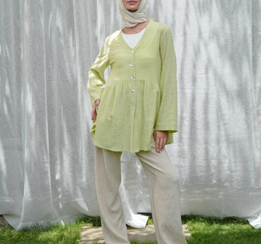 Loose Fit V-Neck Blouse
