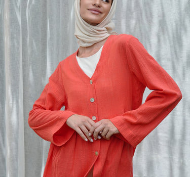 Loose Fit V-Neck Blouse