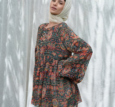 Floral Buttoned Blouse