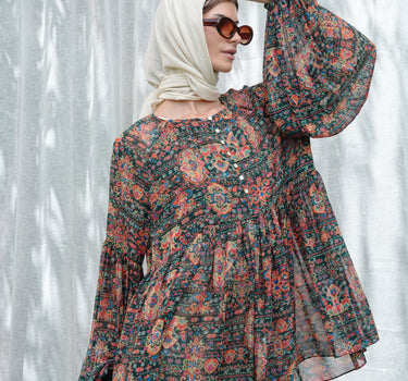 Floral Buttoned Blouse