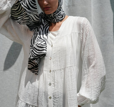 Relaxed Crinkle Flare Blouse