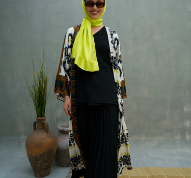 Jacquard Satin Cardigan