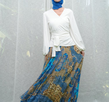 Wild Bloom Pleated Skirt
