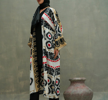 Jacquard Satin Cardigan