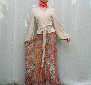Wild Bloom Pleated Skirt