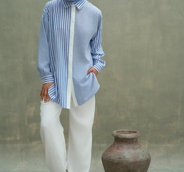 Striped Linen Blend Chemise