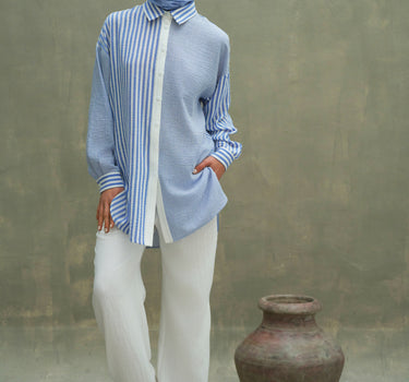 Striped Linen Blend Chemise