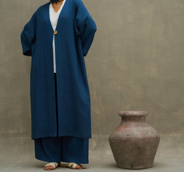 Linen Blend Buttoned Cardigan