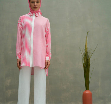 Striped Linen Blend Chemise