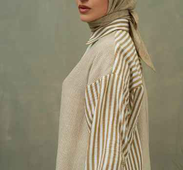 Striped Linen Blend Chemise