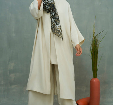 Linen Blend Buttoned Cardigan