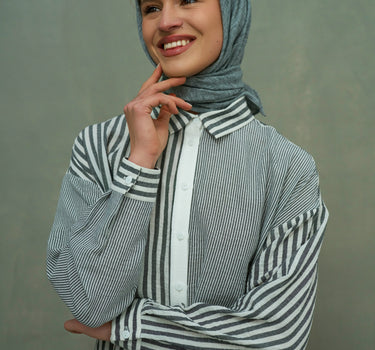 Striped Linen Blend Chemise