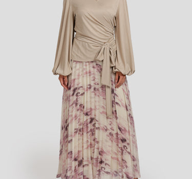 Petal Flow Plissé Skirt