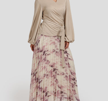 Petal Flow Plissé Skirt
